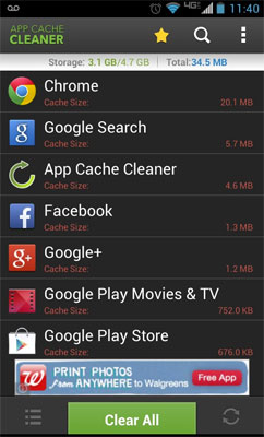 App Cache Cleaner software