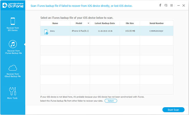 Extract to recover lost iPhone data from iTunes backup file - 1