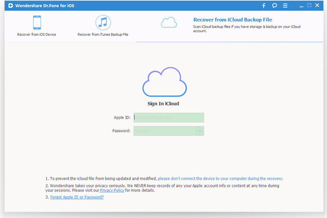 Extract to recover lost iPhone data from iCloud backup file - 1
