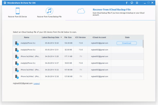Extract to recover lost iPhone data from iCloud backup file - 2