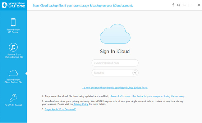 Recover iphone data from iCloud Backup File
