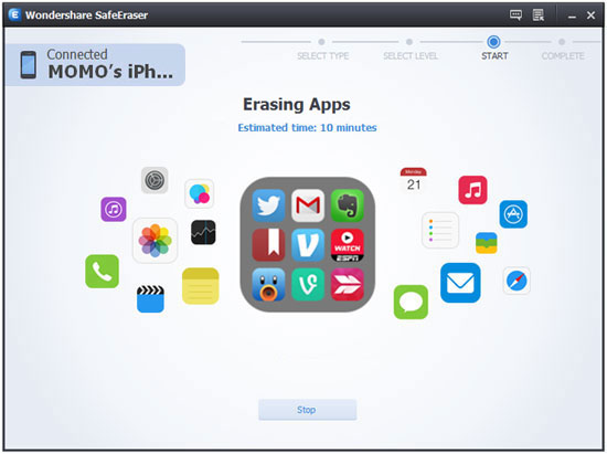 strat to erase iphone video