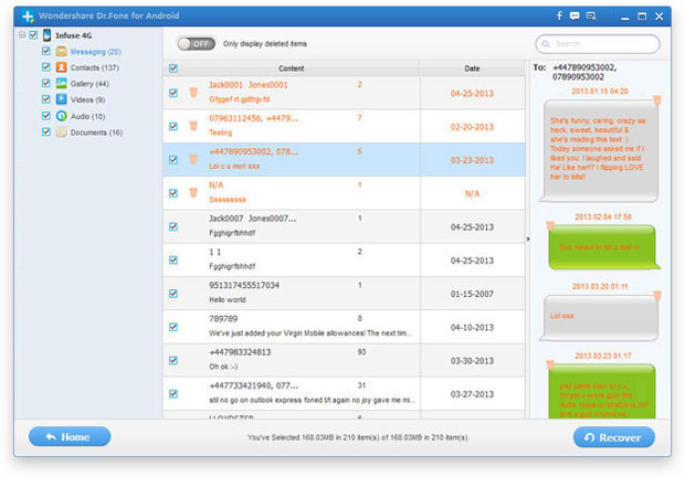 retrieve deleted sms samsung galaxy