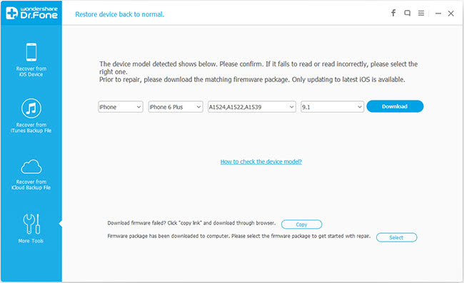 repair iPhone ios system to normal