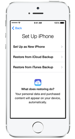 restore iPhone data from iCloud