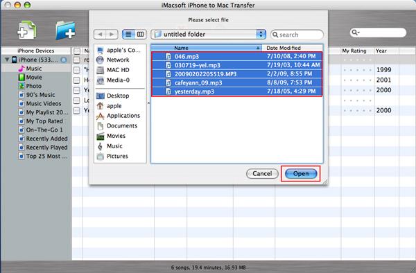 transfer iphone music to mac