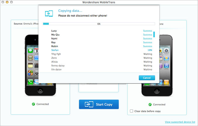 transfer data from iphone to iphone